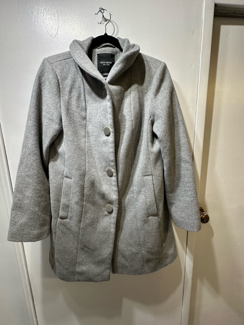 kate spade Gray Hooded Pea Coat